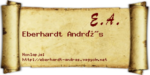 Eberhardt András névjegykártya